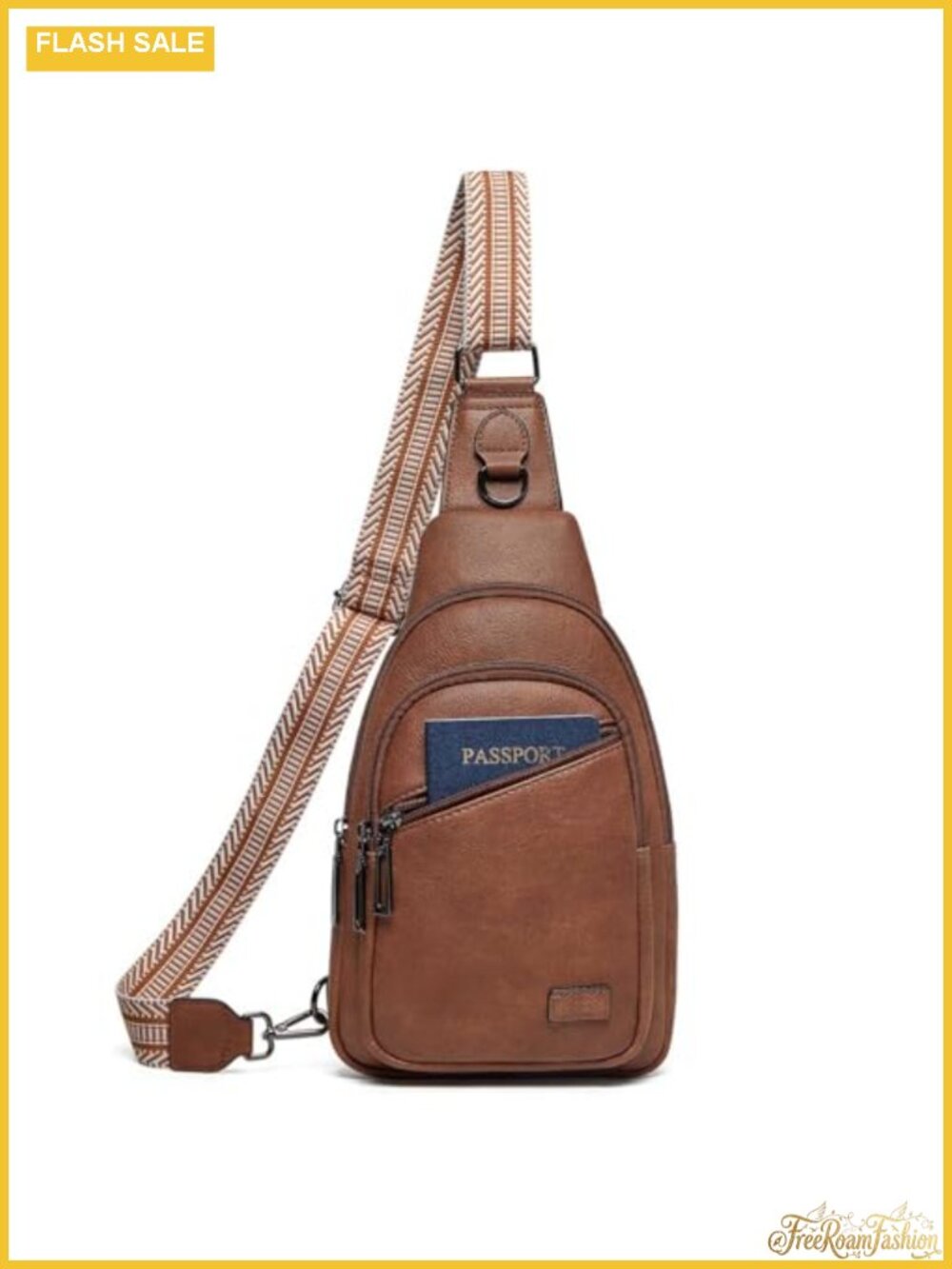 TFKGS PU Leather Sling Bag Crossbody Fanny Pack Small Backpack